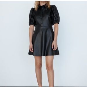 NWOT Zara Faux Leather Dress Size S